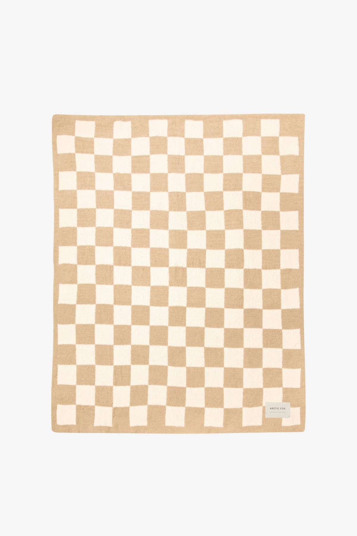 Beige Checkered Blanket