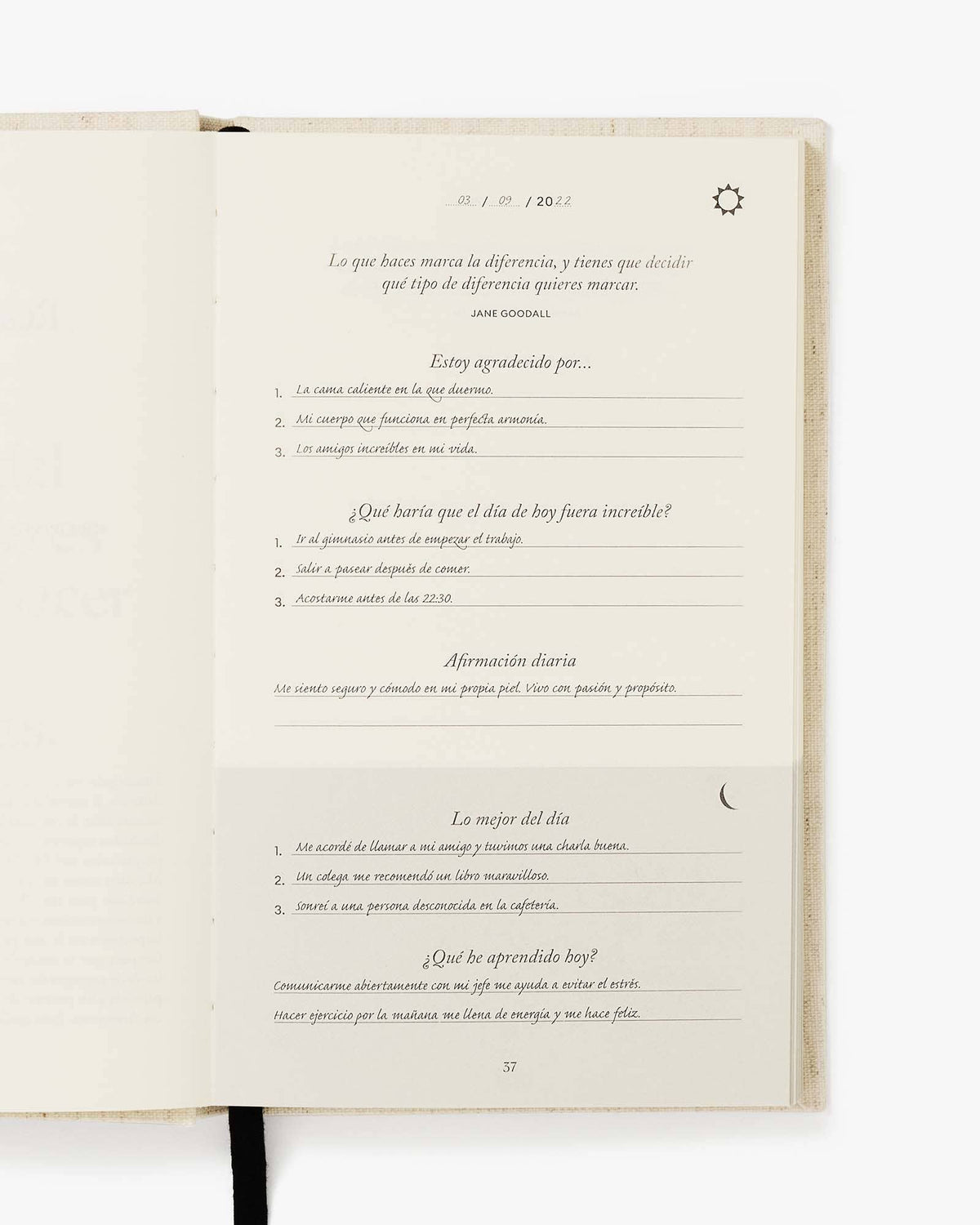 El Diario de cinco minutos - Spanish Five Minute Journal