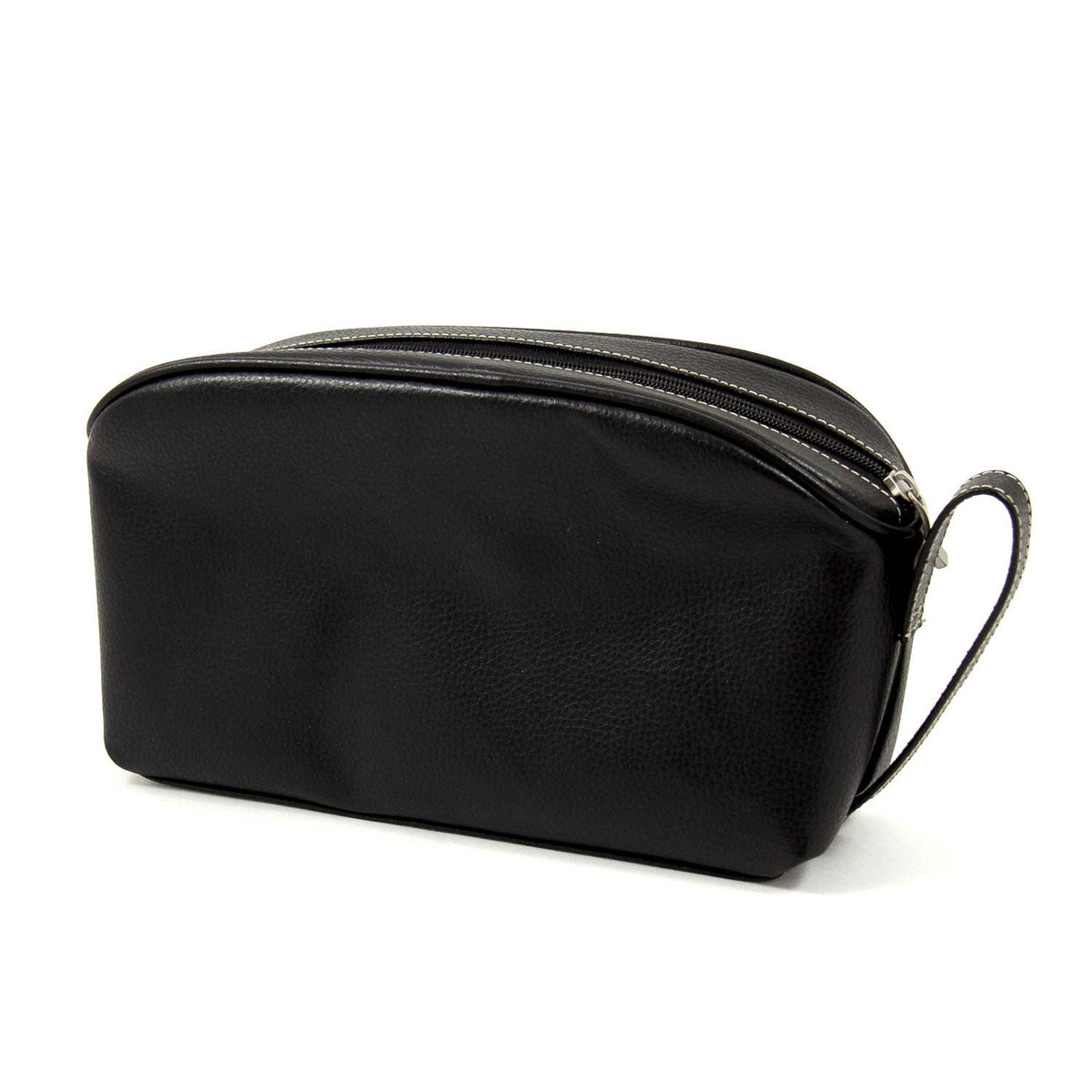 Black Leather Toiletry Bag