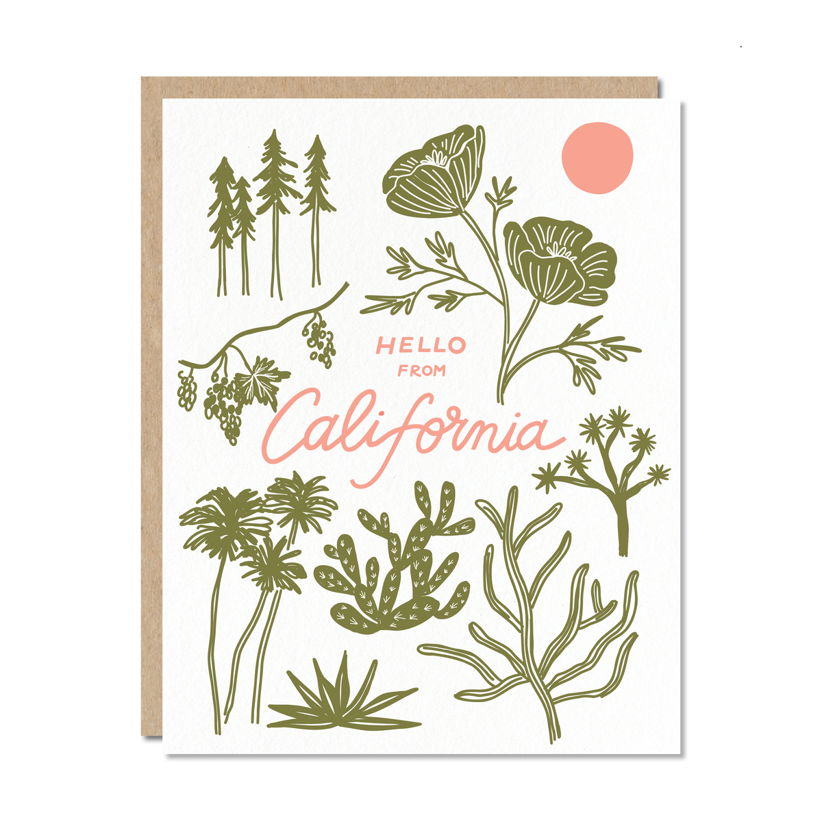 Hello from California - Everyday Greeting Card