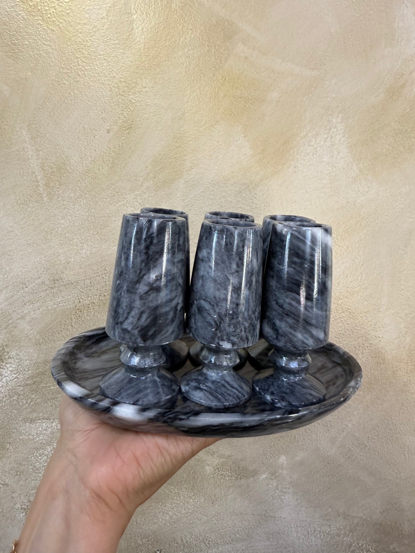 Marble Shot Glass Set (Tequileros)