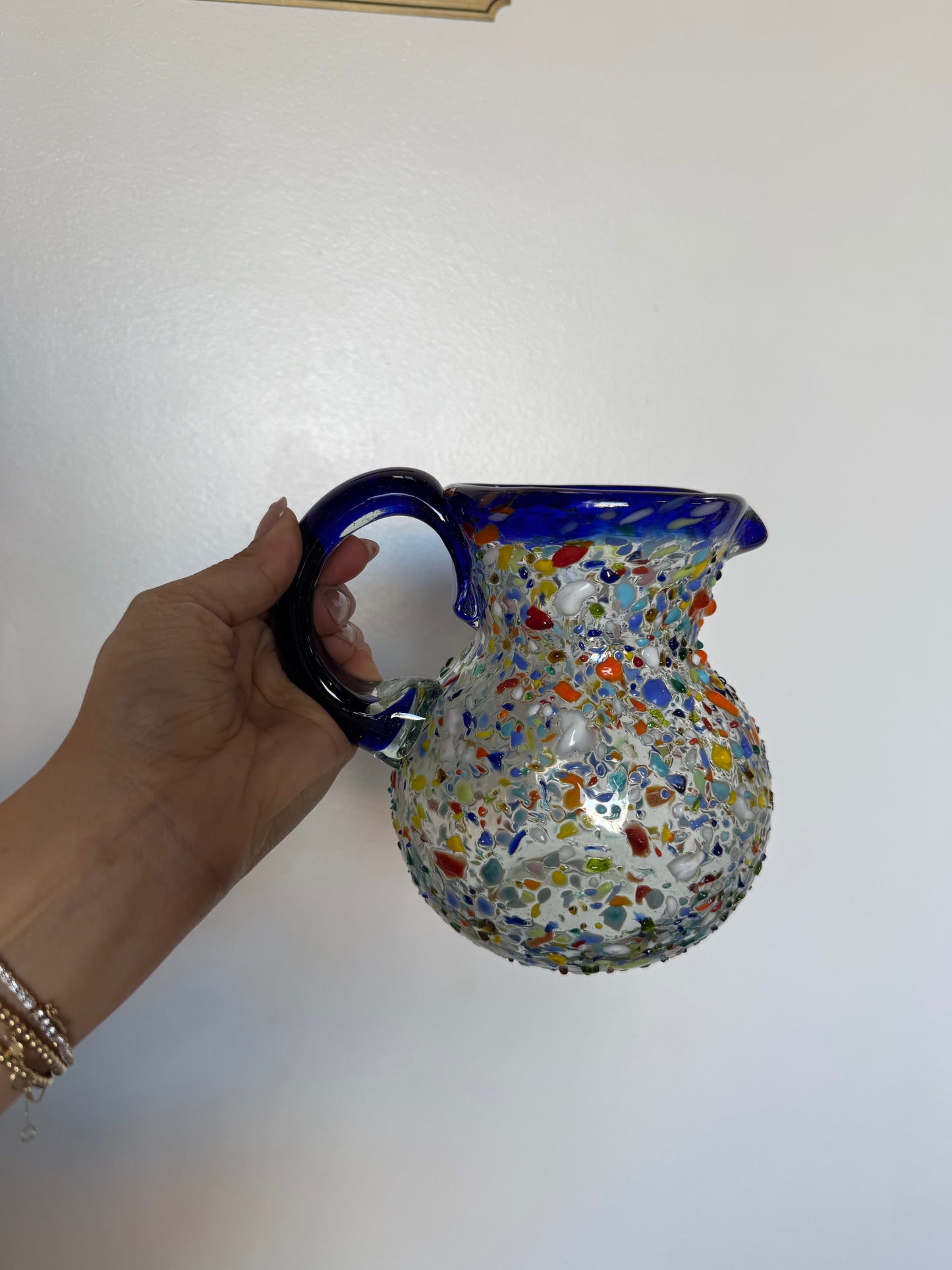 Mini Handblown Glass Pitcher
