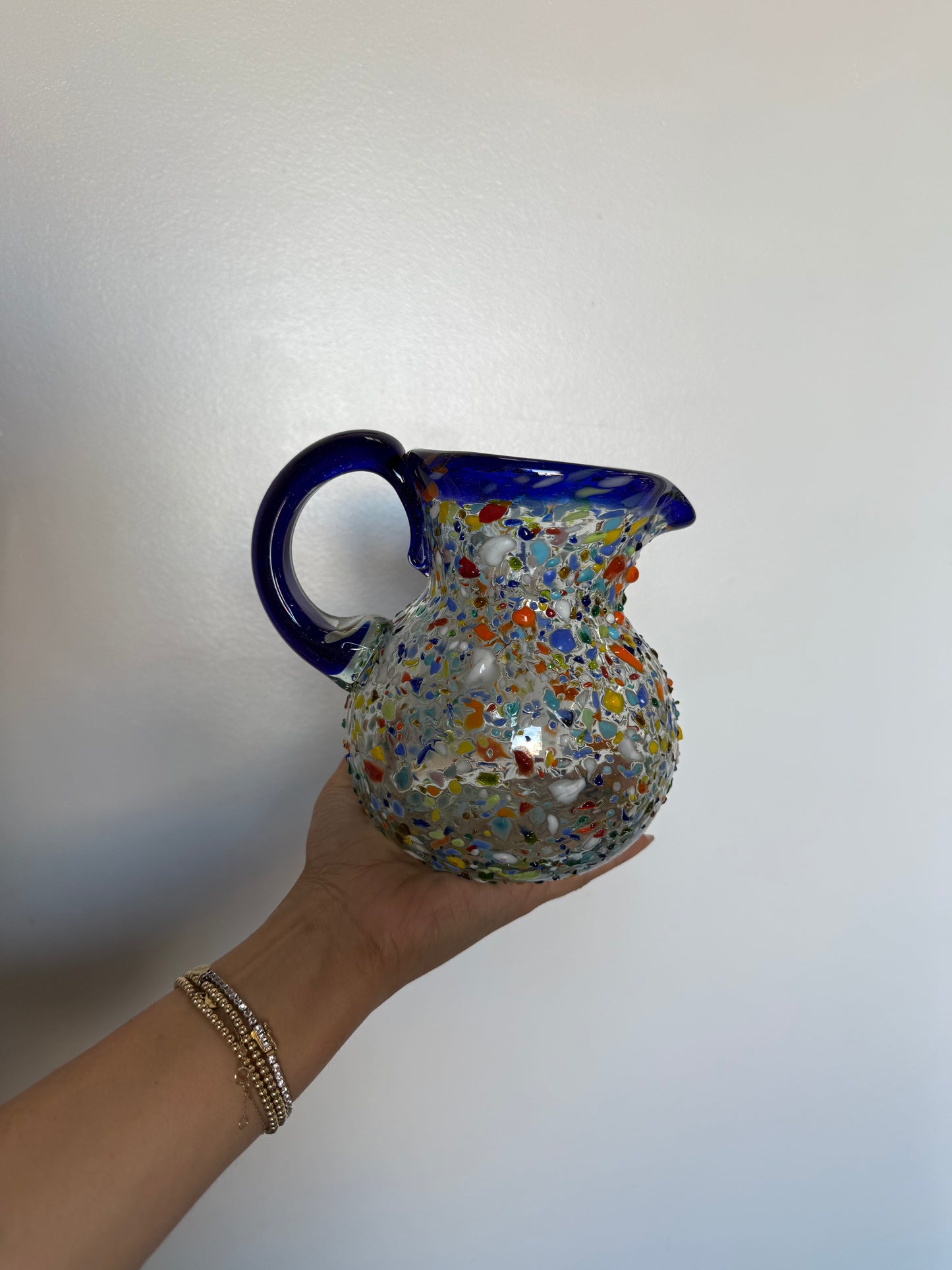 Mini Handblown Glass Pitcher
