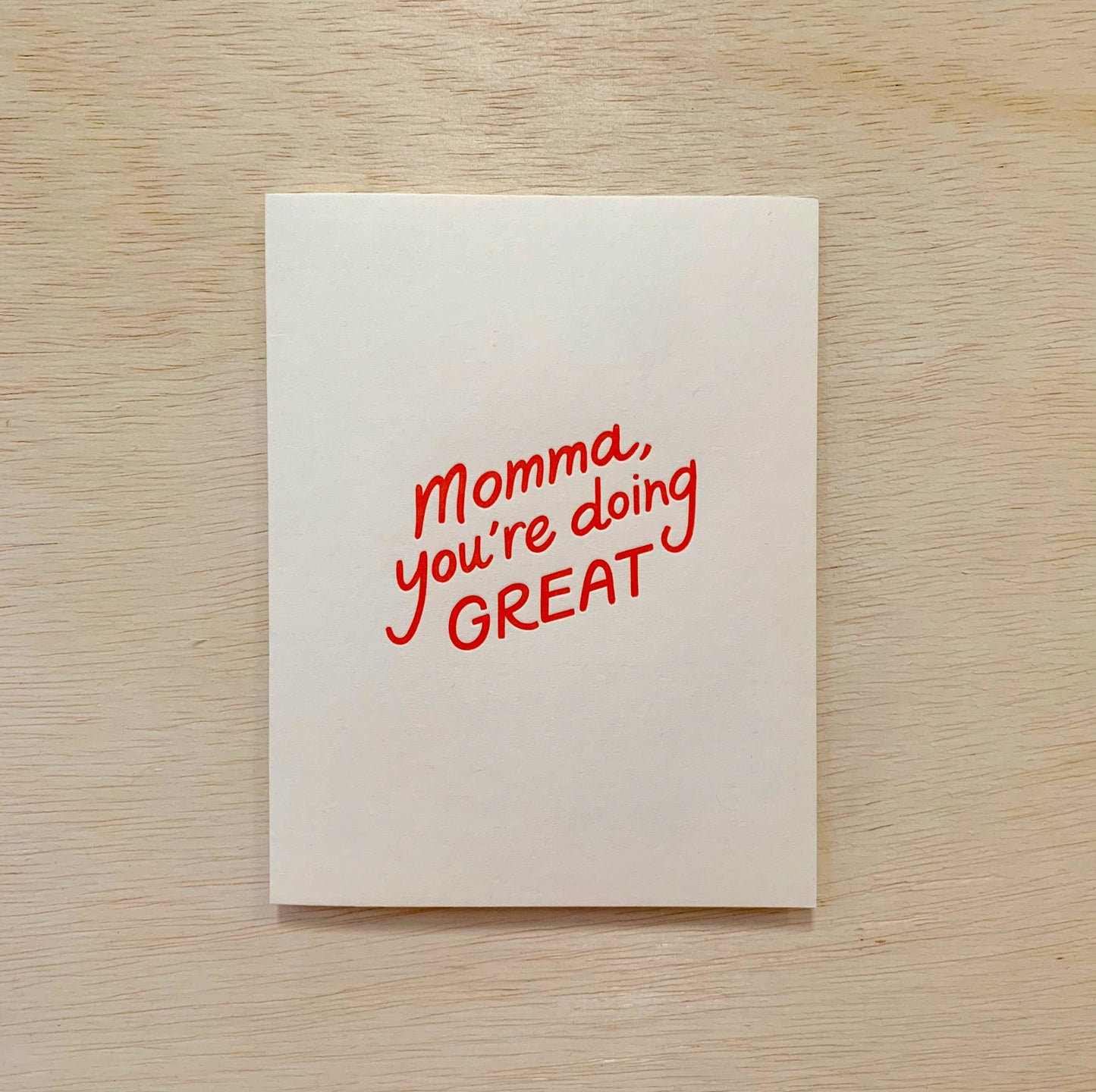 Momma - Encouragement Mother's Day New Mom Card
