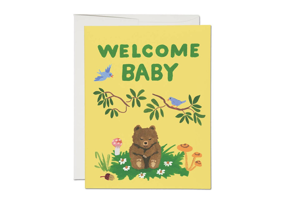 Welcome Baby Cub Greeting Card
