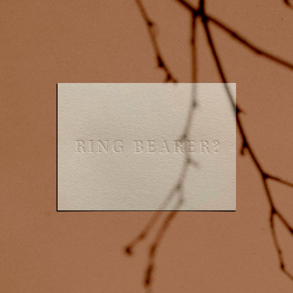 Ring Bearer? Letterpress Proposal Card