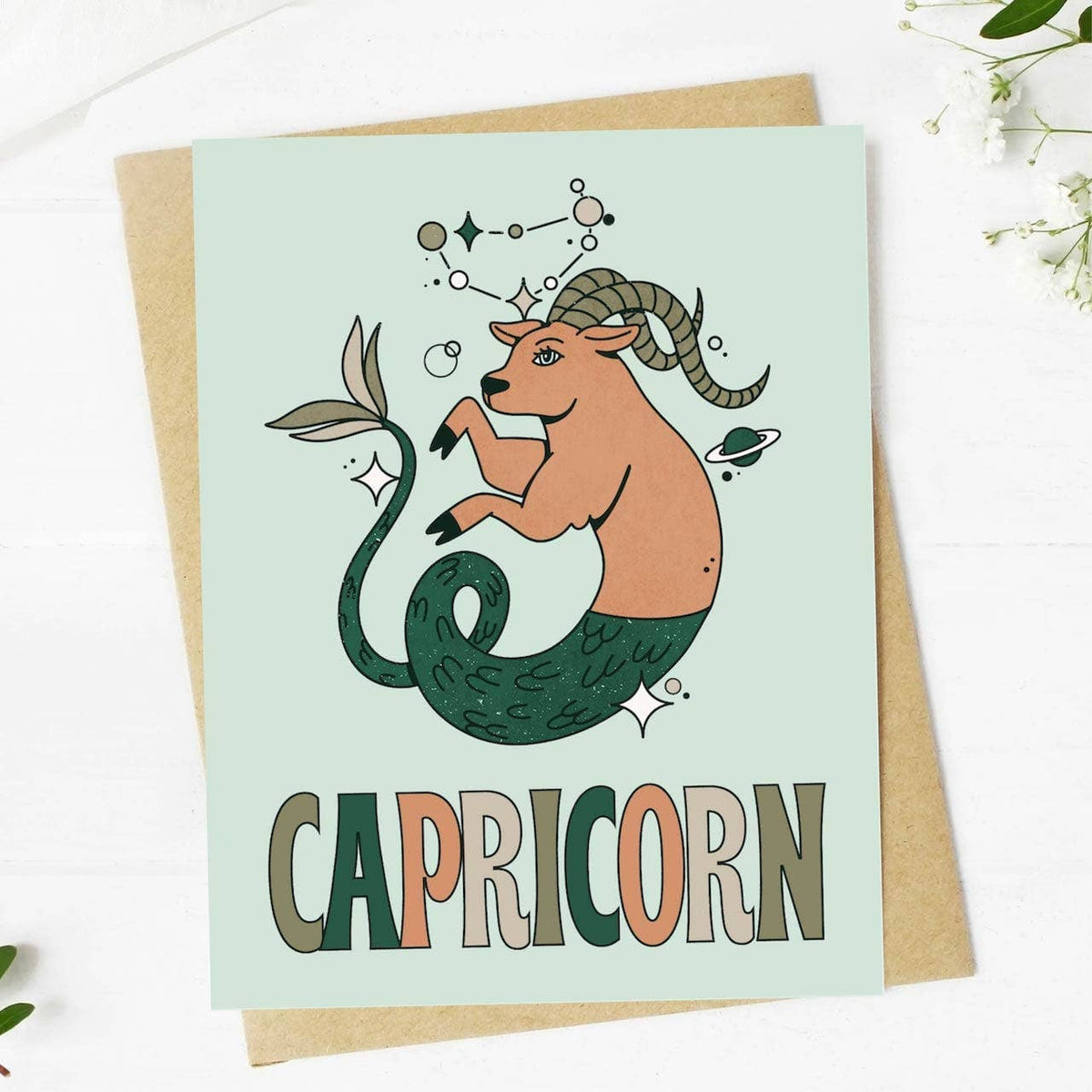 Capricorn Zodiac Greeting Card
