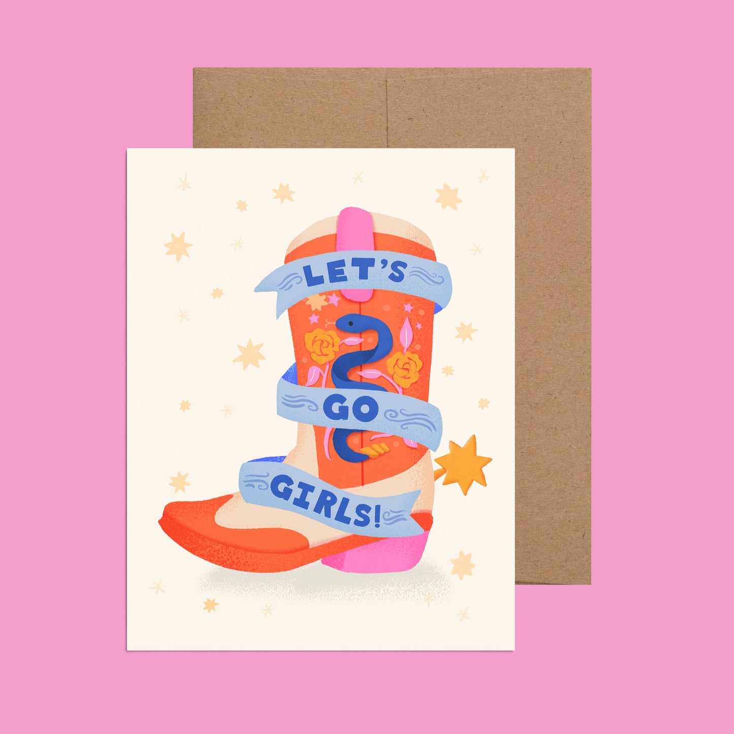 Let's Go Girls - Rodeo Cowgirl Greeting Card
