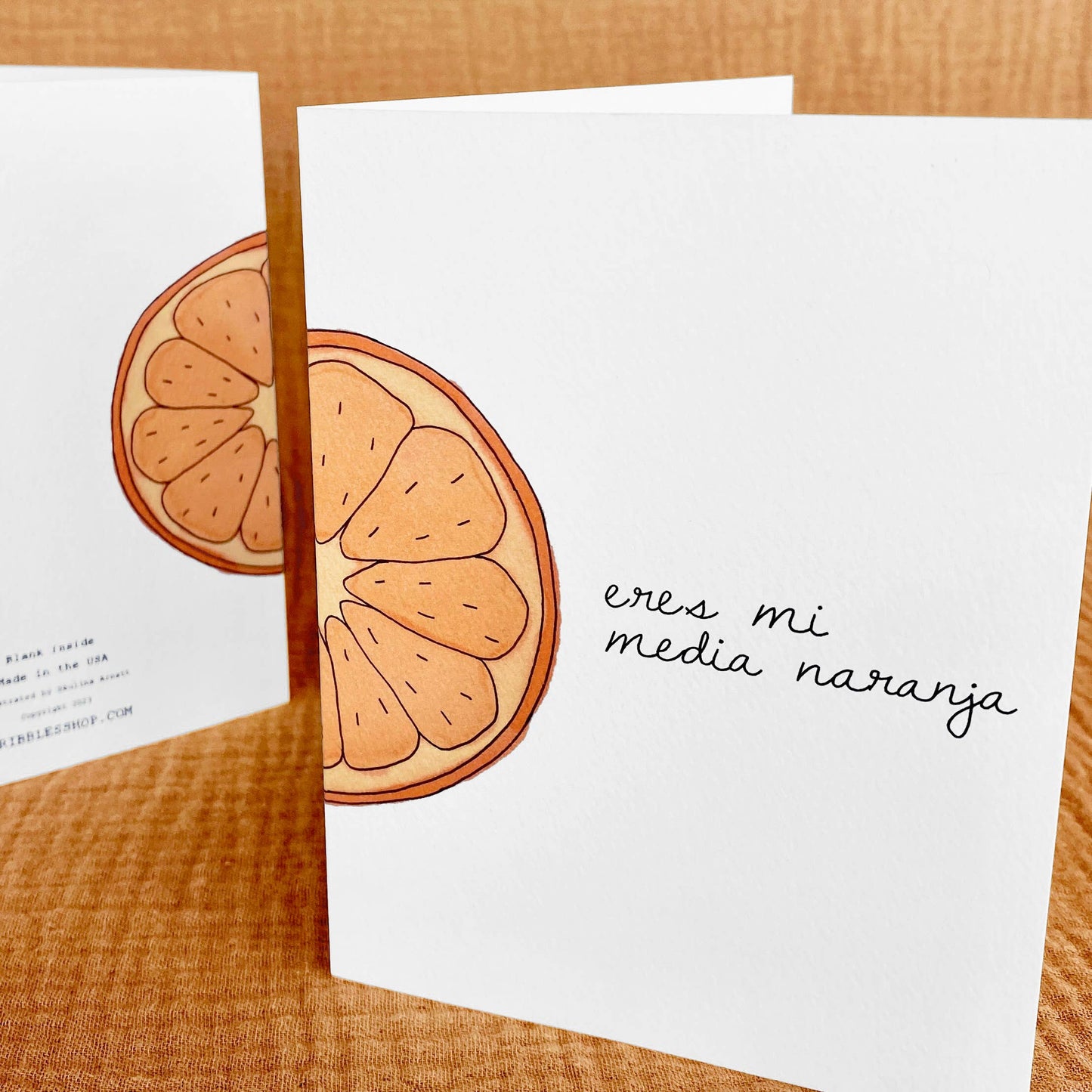 Eres Mi Media Naranja Spanish Love Greeting Card