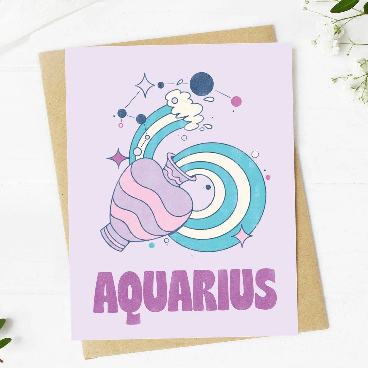 Aquarius Zodiac Greeting Card