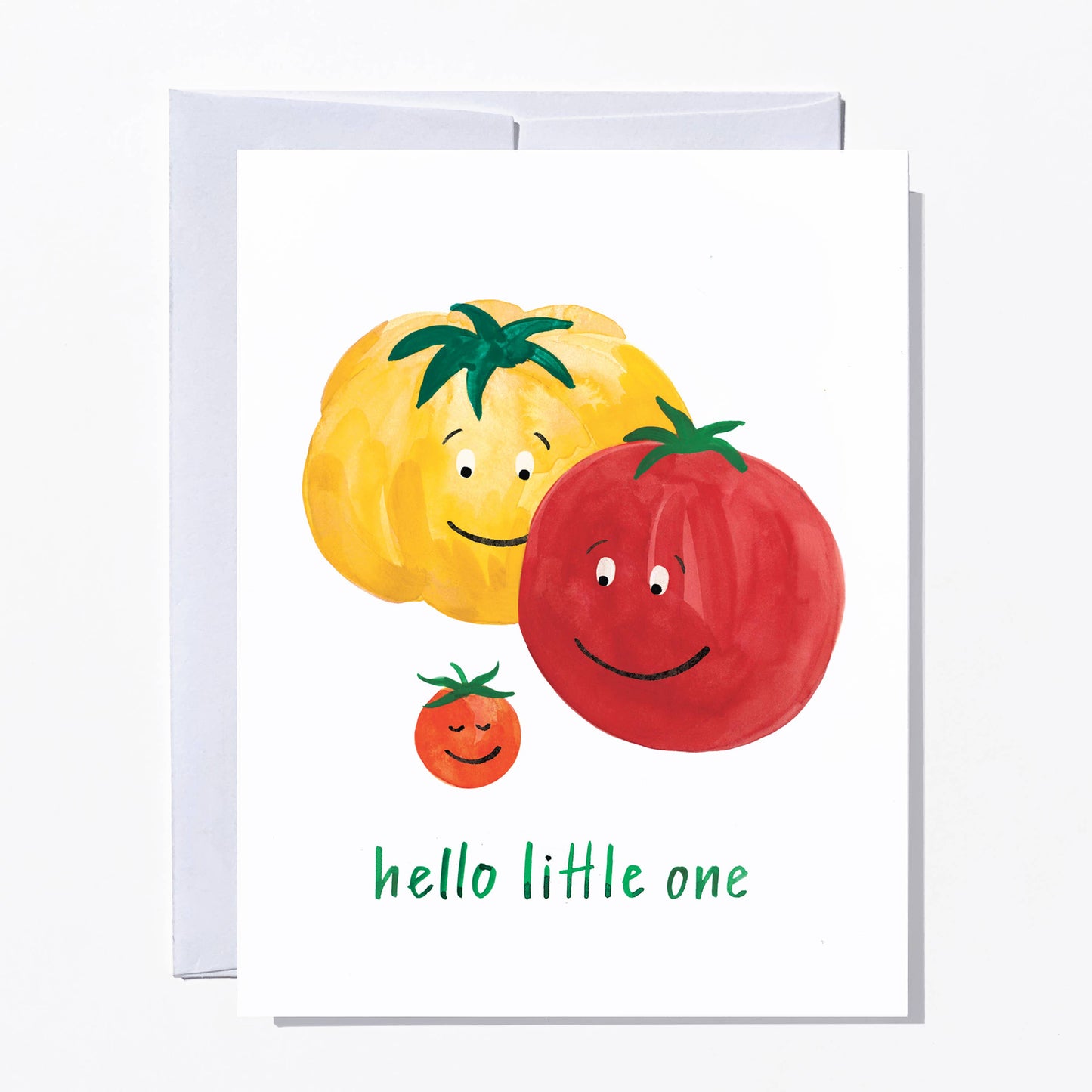 Hello little one tomato card
