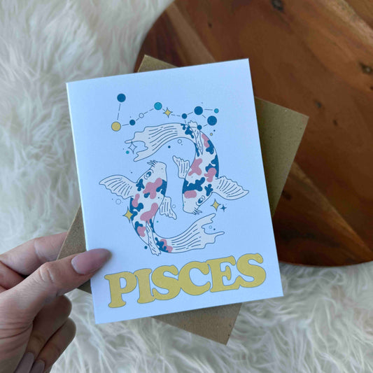 Pisces Zodiac Greeting Card
