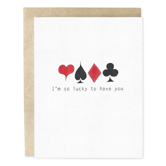 I'm So Lucky To Have You Love Hand-Illustrated Card