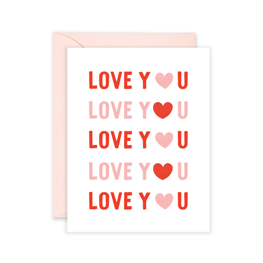 Love you Hearts Card