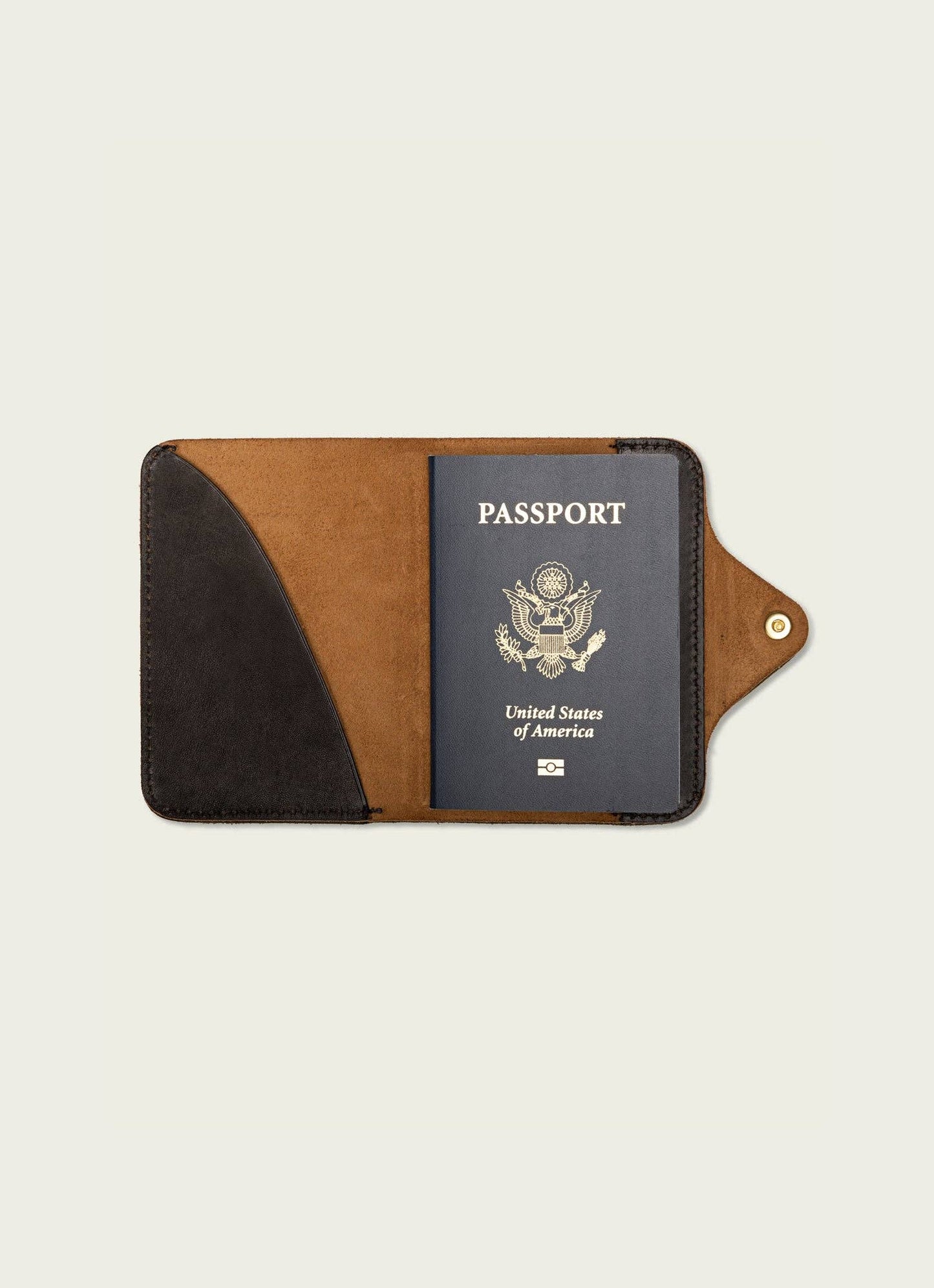Leather Snap Passport Travel Wallet