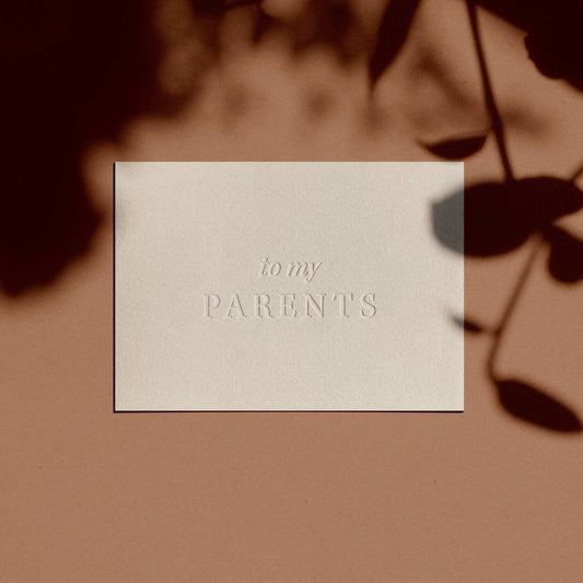 To my Parents Letterpress Card