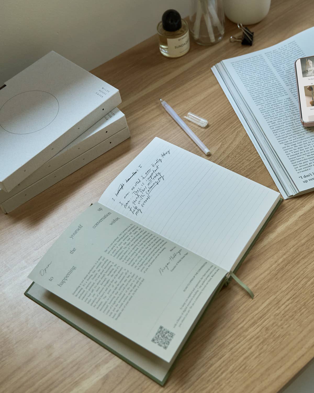 Open Journal in Moss (Wilde)
