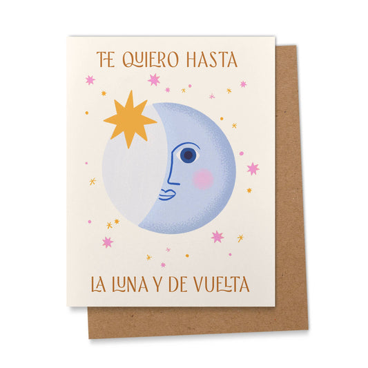 Te quiero hasta la luna card