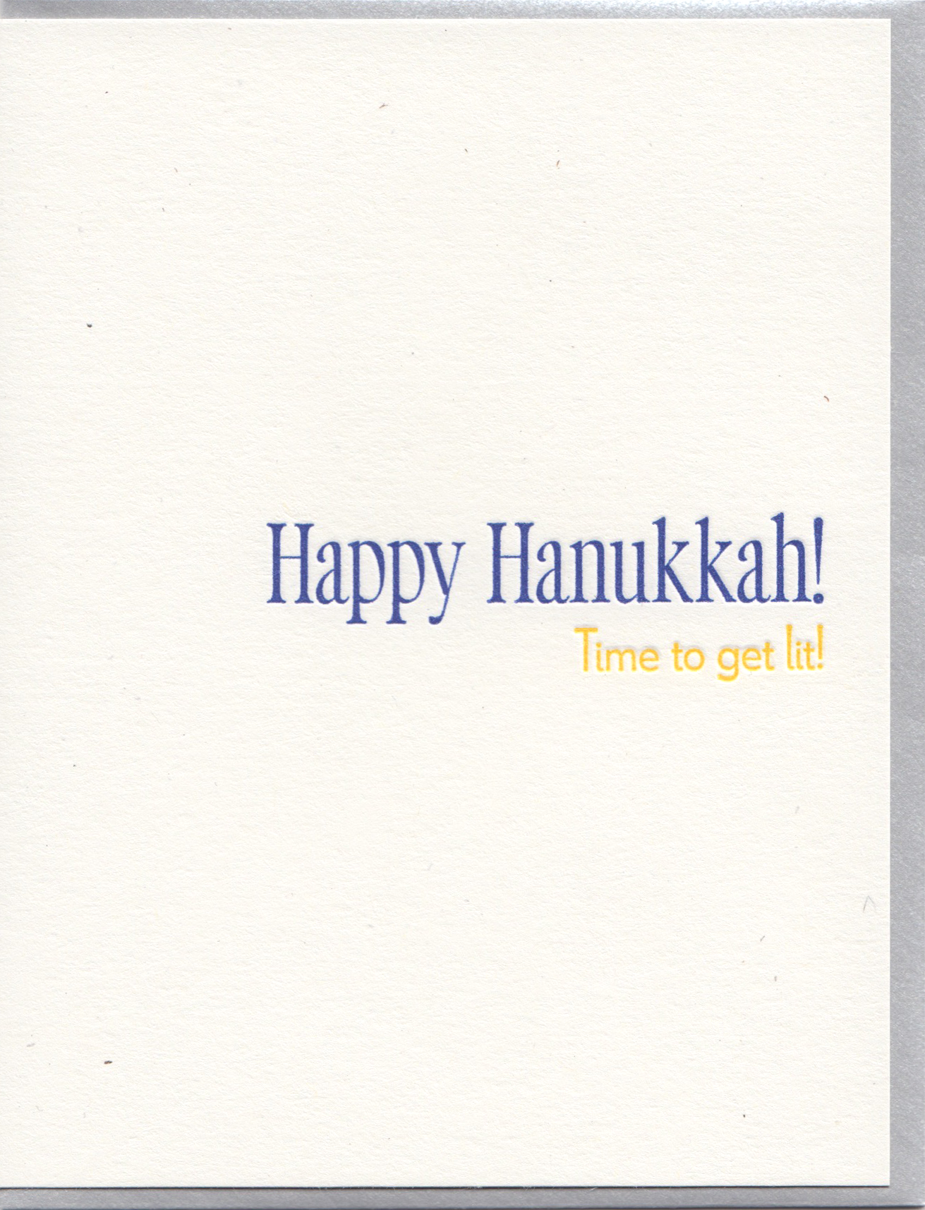 Lit Hanukkah Greeting Card