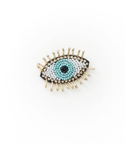 Beaded Evil Eye Brooch Pin