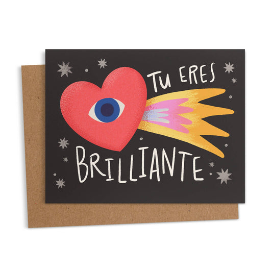 Tu Eres Brilliante Spanish Valentine's Day Greeting Card