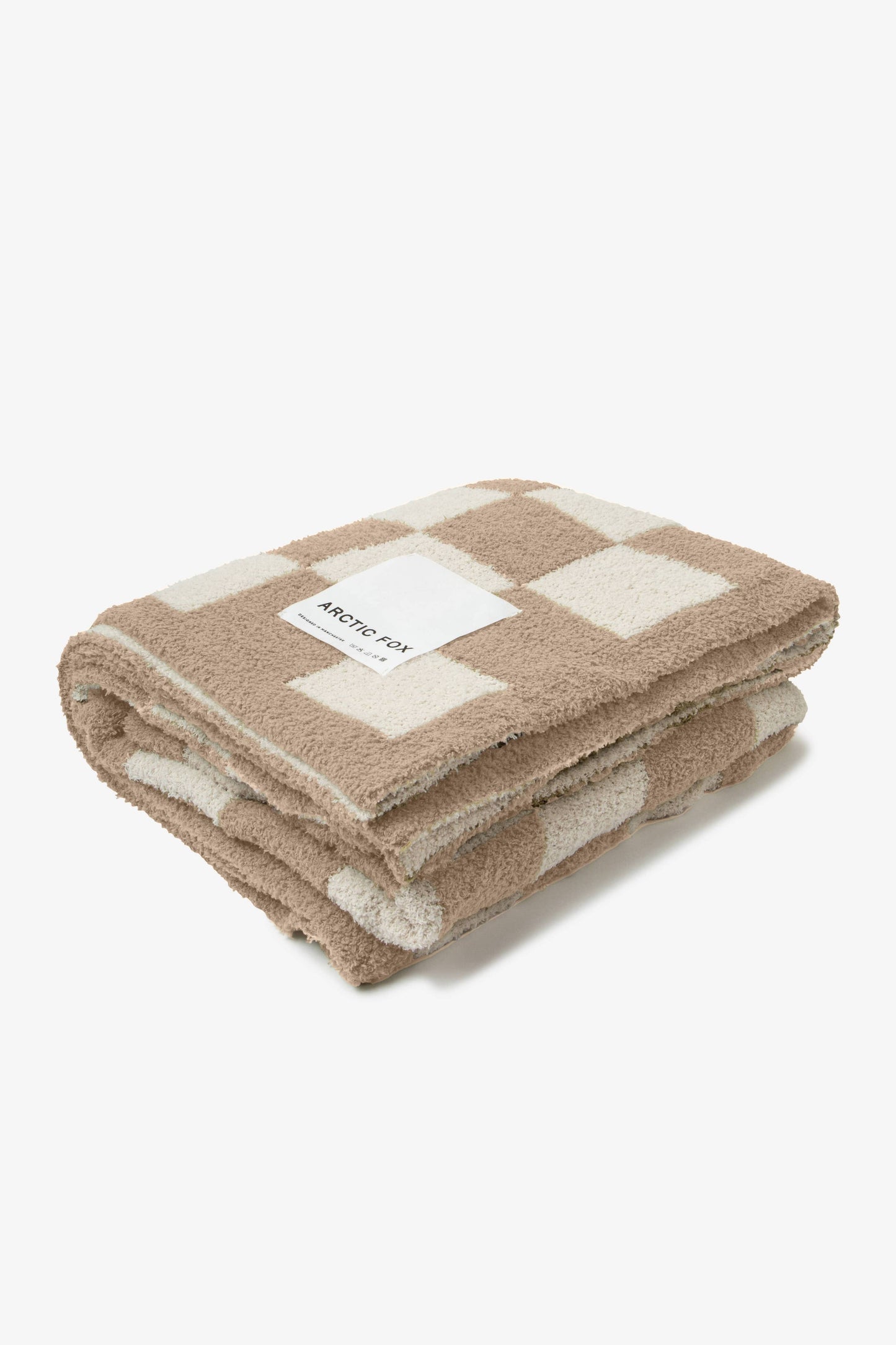 Beige Checkered Blanket