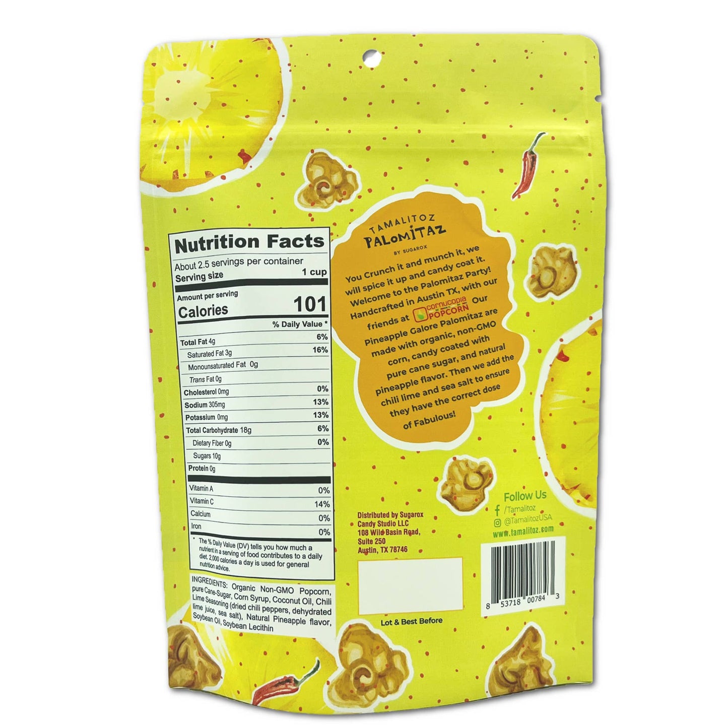 Tamalitoz Pineapple Galore  Palomitaz Popcorn
