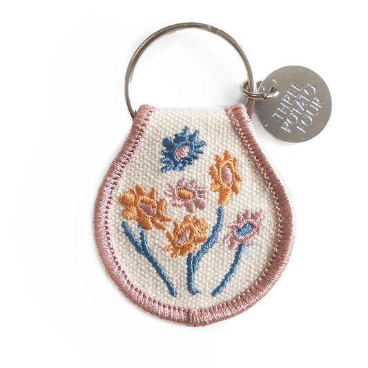 Pink Flower Keychain