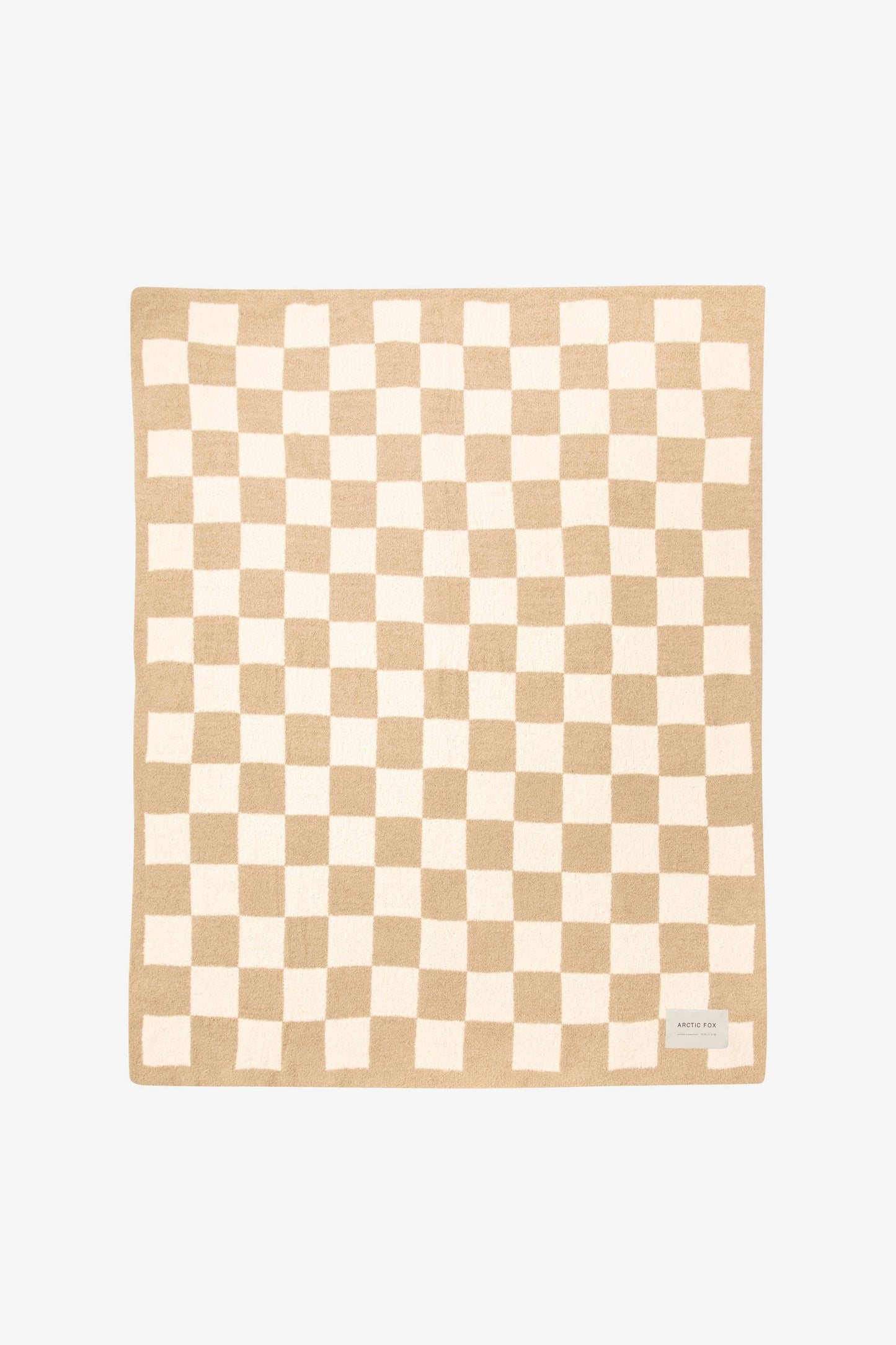 Beige Checkered Blanket
