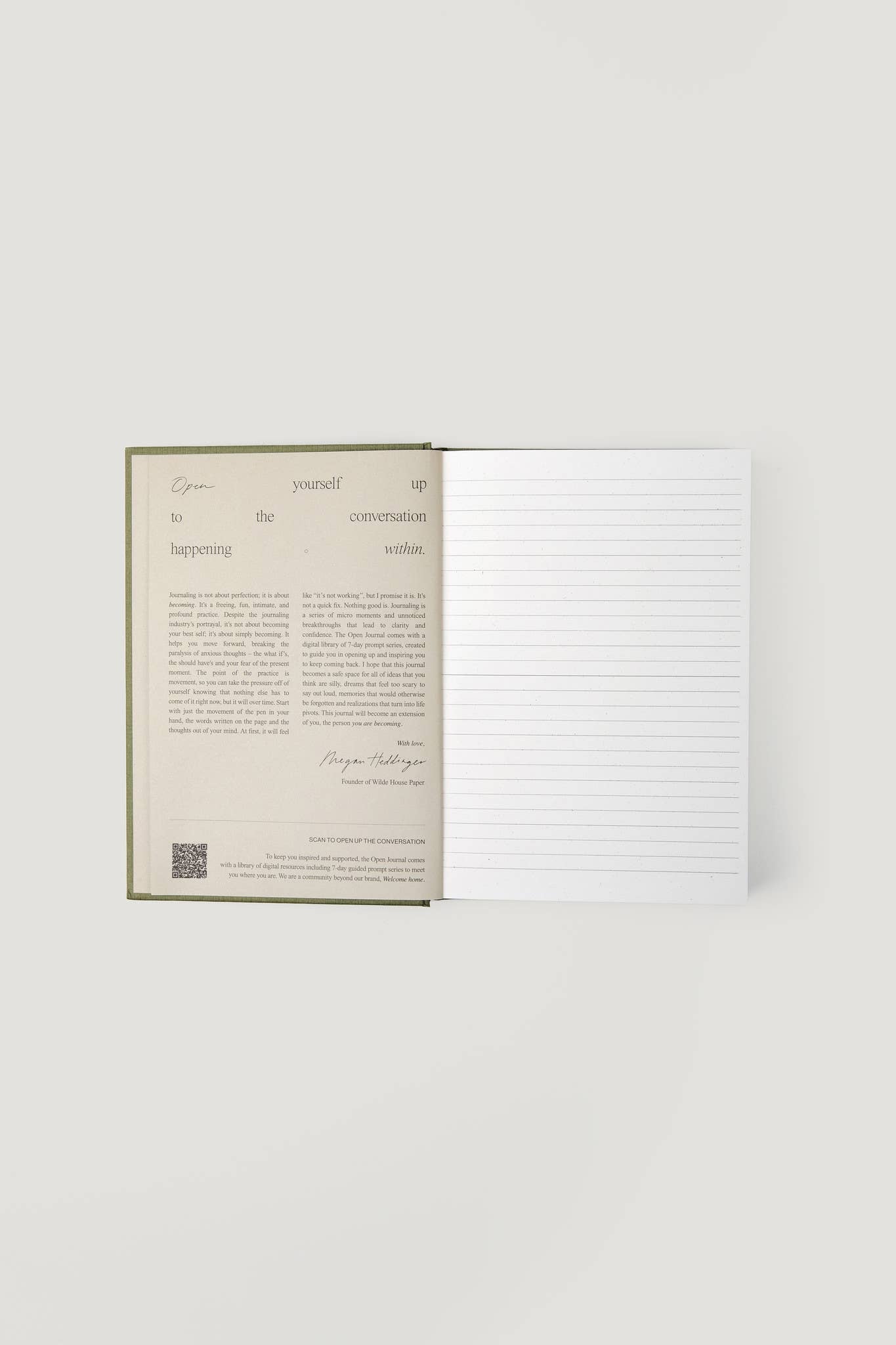 Open Journal in Moss (Wilde)