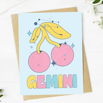 Gemini Zodiac Greeting Card