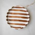 Green Striped Plates