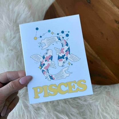 Pisces Zodiac Greeting Card