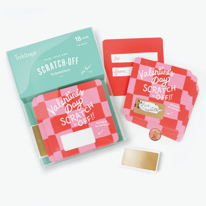 Scratch-off Valentine Cards - Checkered