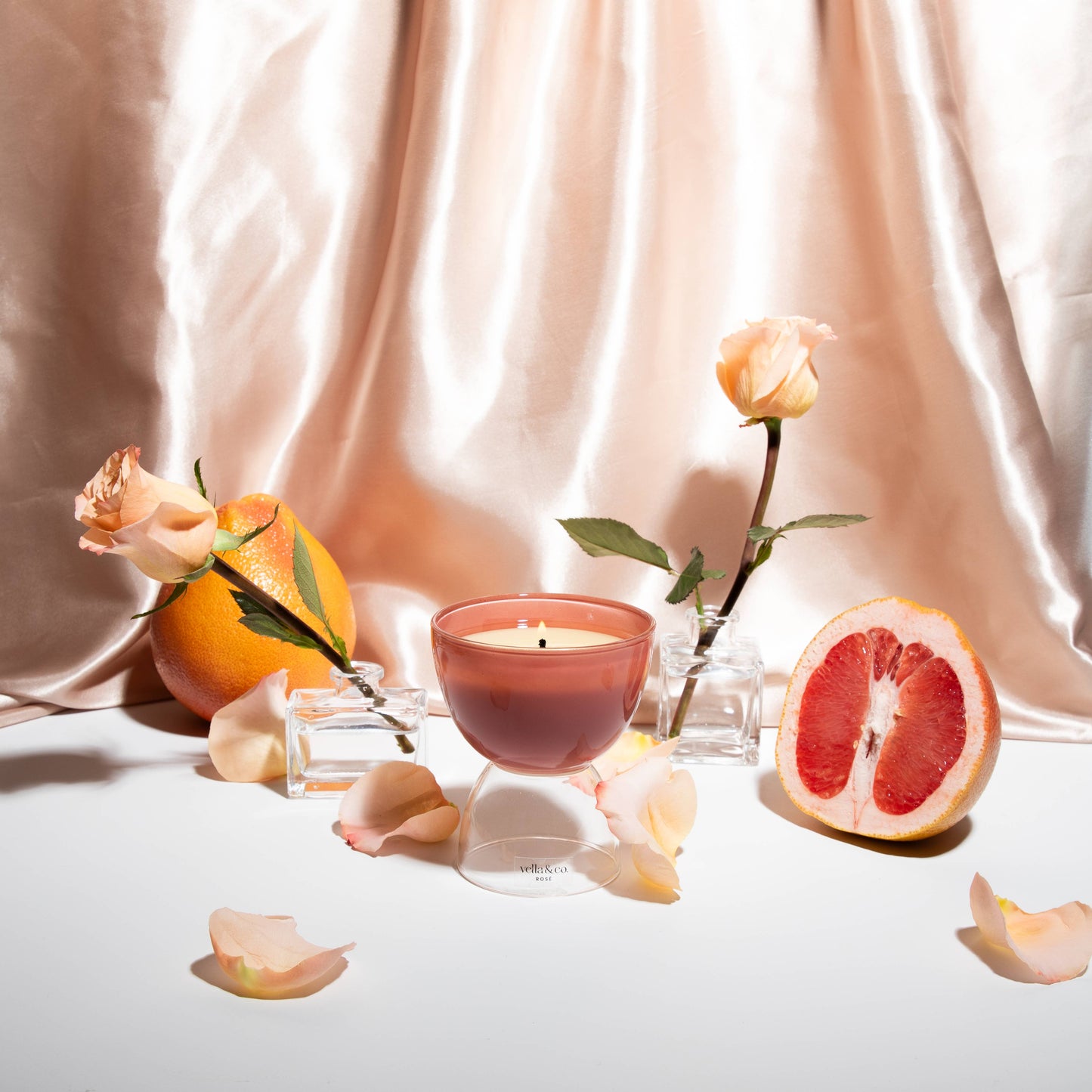 Rosé Wine-Inspired Soy Candle in Reusable Glass