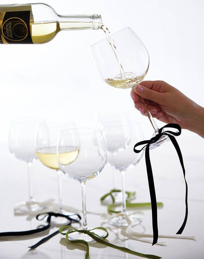 Velvet Bow Wine Charms - Green