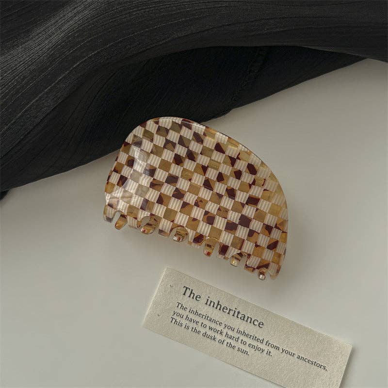Checkered hair clip