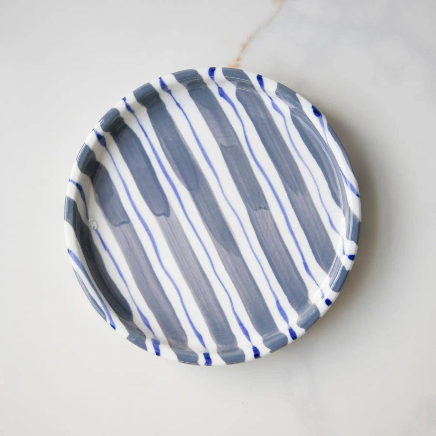 Green Striped Plates