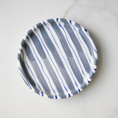 Green Striped Plates