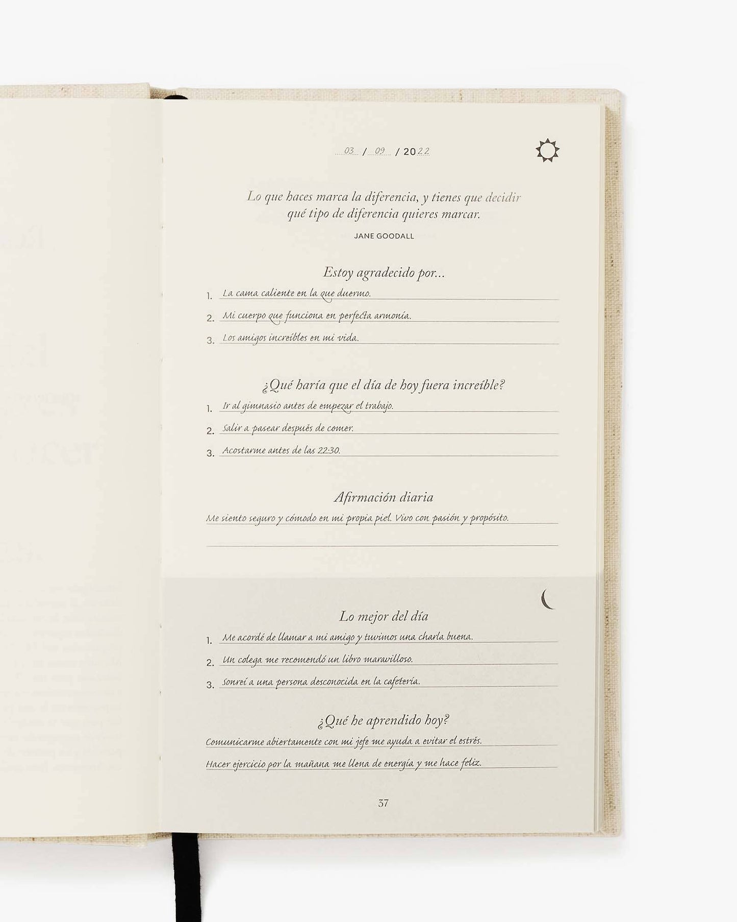 El Diario de cinco minutos - Spanish Five Minute Journal