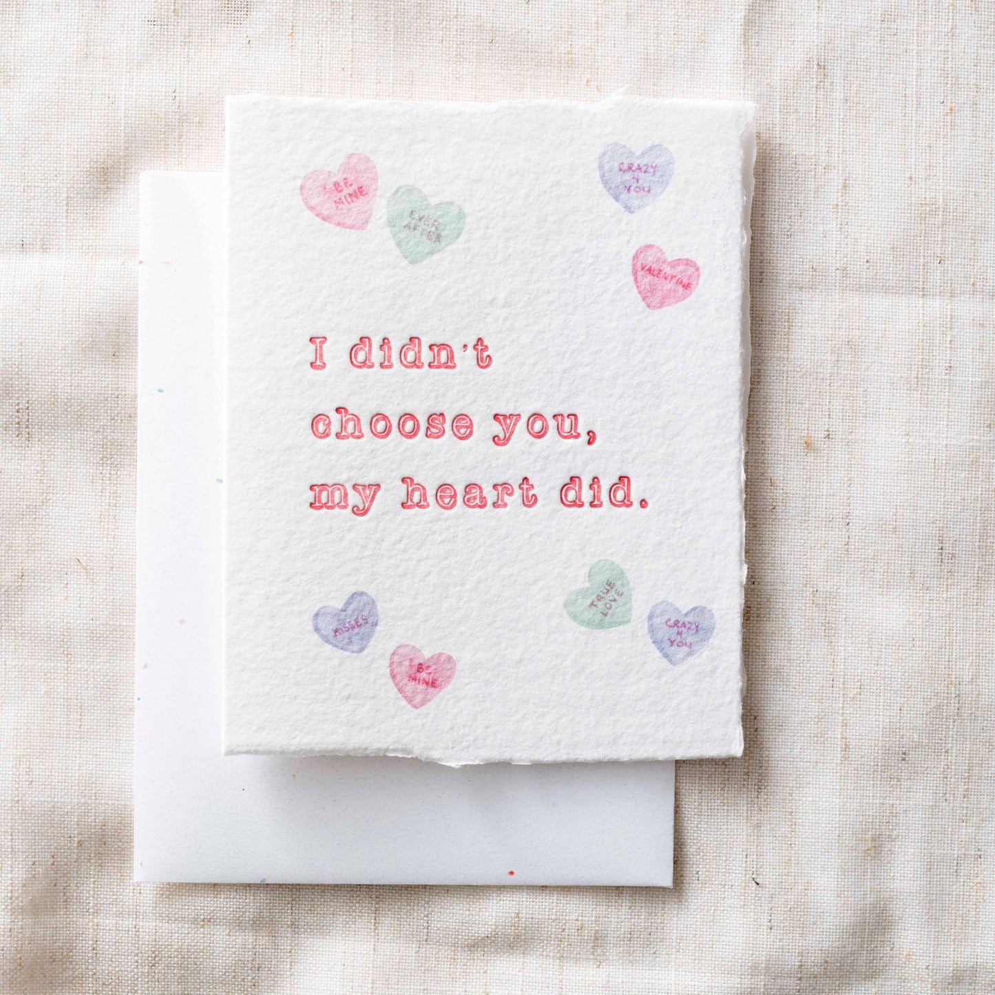 My heart chooses you | Candy Heart Love Card