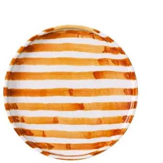 Green Striped Plates