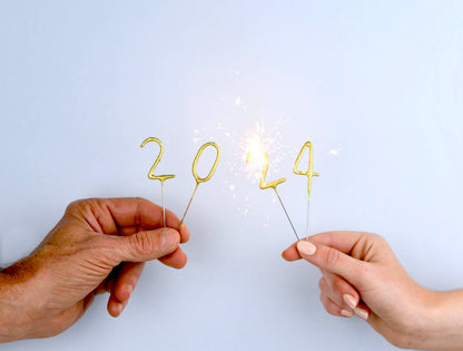 Mini Gold Number Sparkler Wand