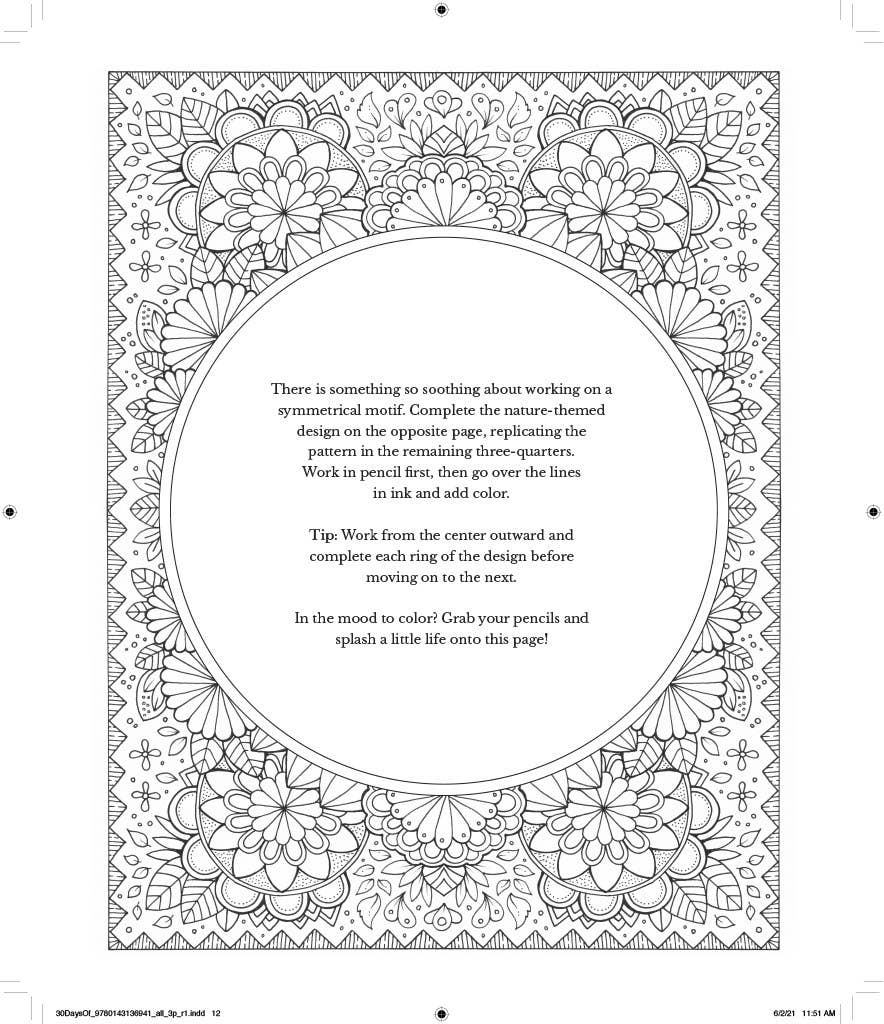 30 Days Of Creativity Coloring Book