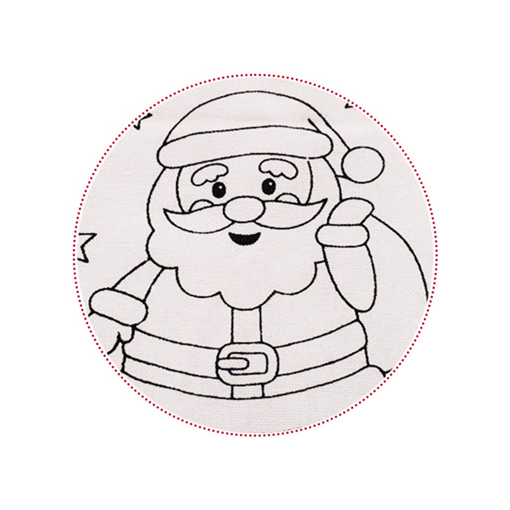 Santa Tote Bag Coloring Kit