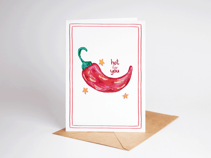 Hot for You Spicy Red Pepper Card