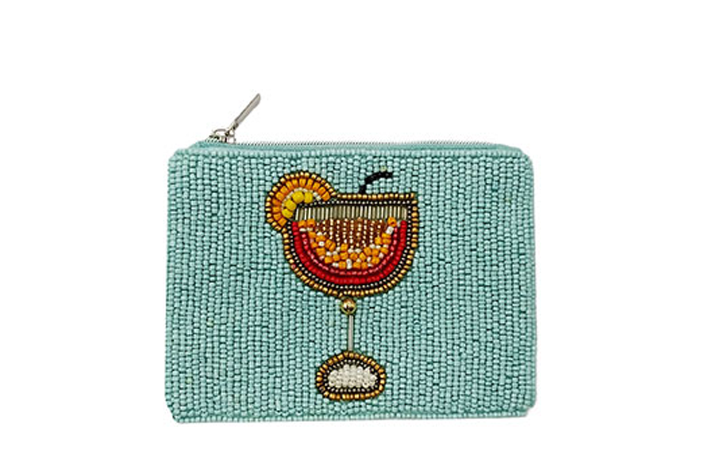 Cocktails Spritz Beaded Coin Purse