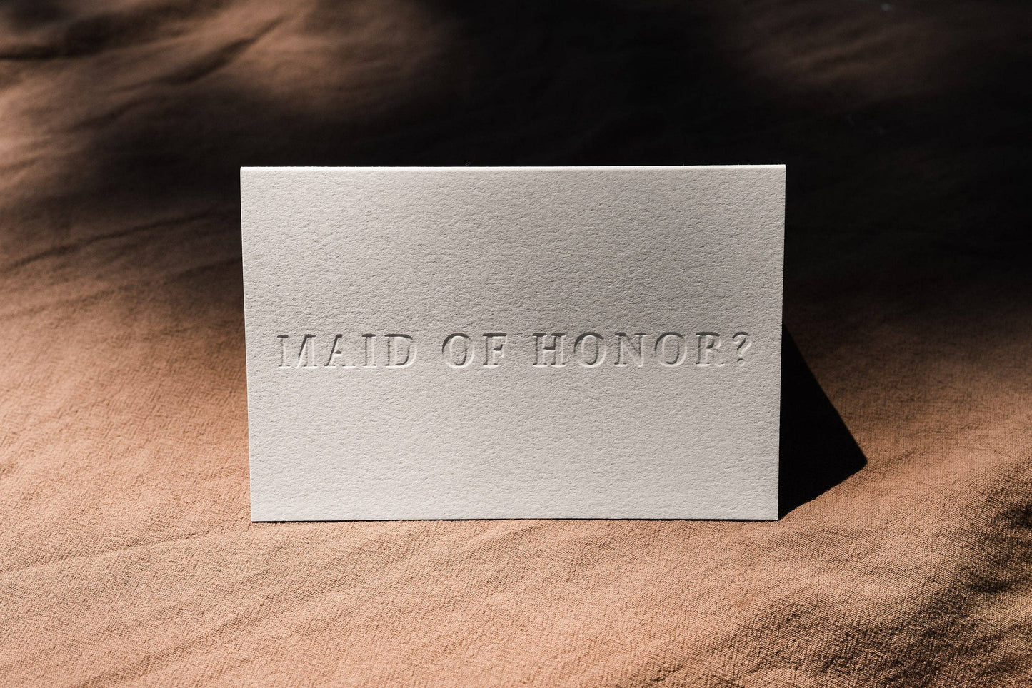 Maid of Honor? Letterpress Proposal Card