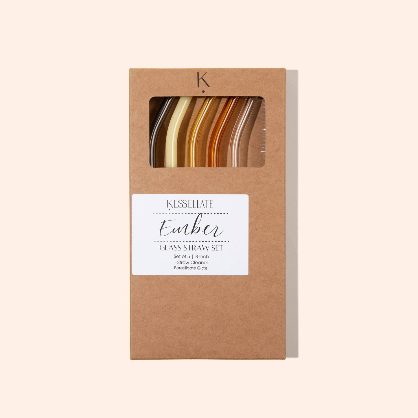 Bent Glass Straw Set x Ember 