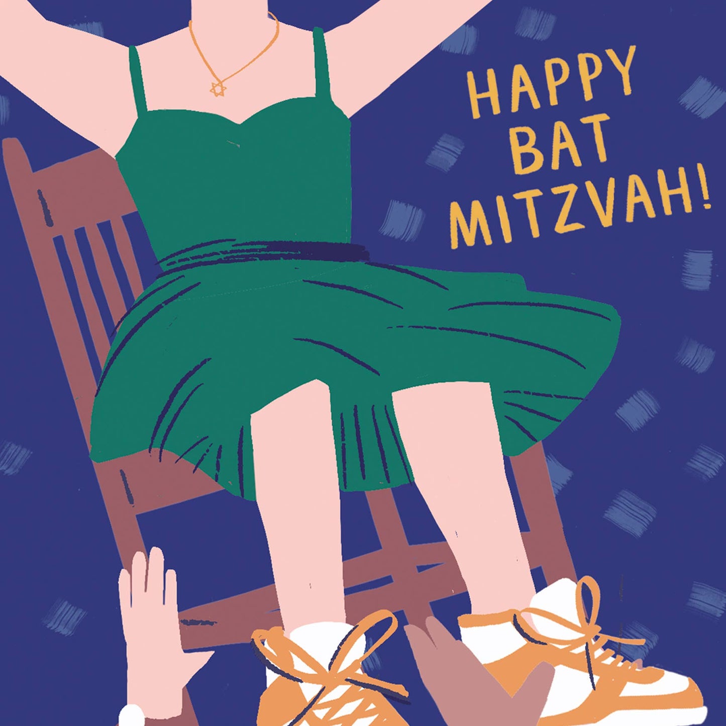 Happy Bat Mitzvah Dynamic Hora Card